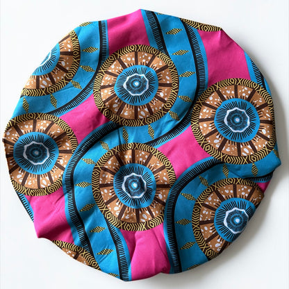 Double-Layered Ankara Satin Silk Reversible Bonnet Cap – African Print Sleep Hat for Braids & Natural Hair - Fatisha Boutique #