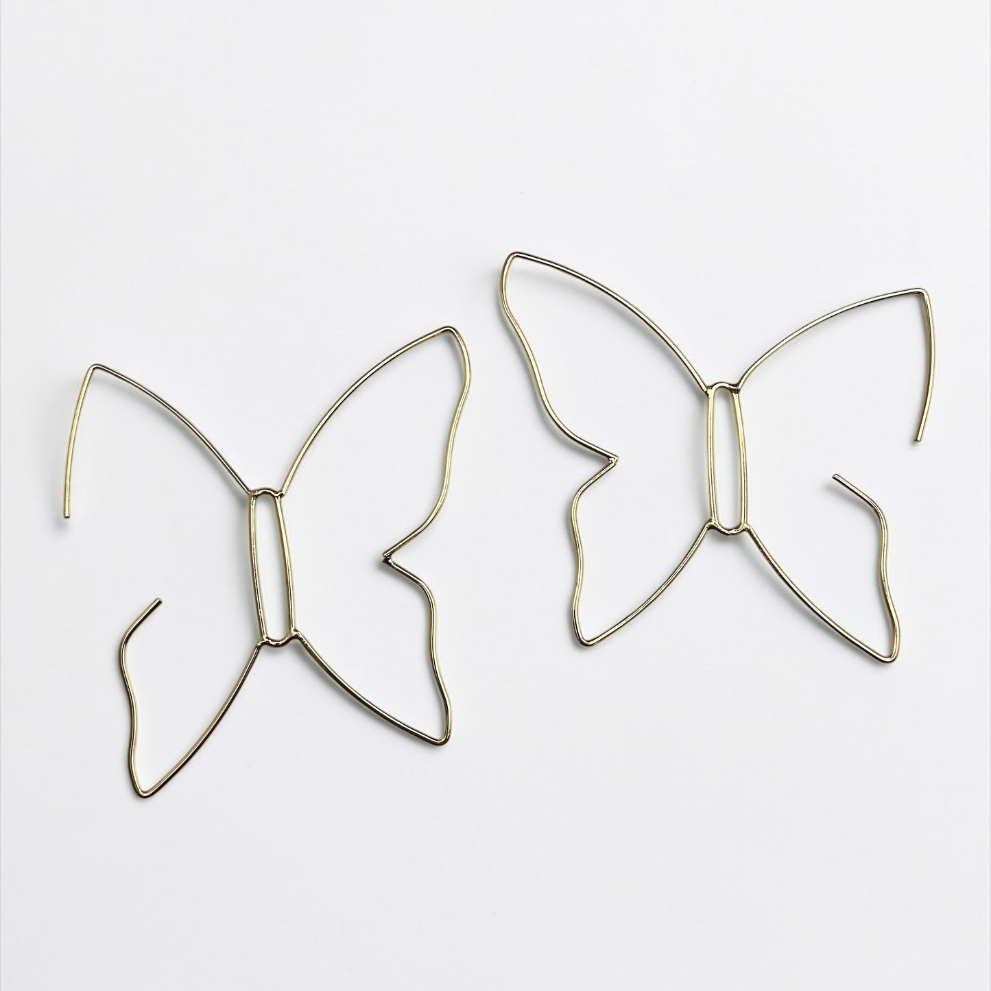 Minimalist Stainless Steel Butterfly Hoop Earrings – Lightweight Statement Earrings - Fatisha Boutique # Fatisha Boutique