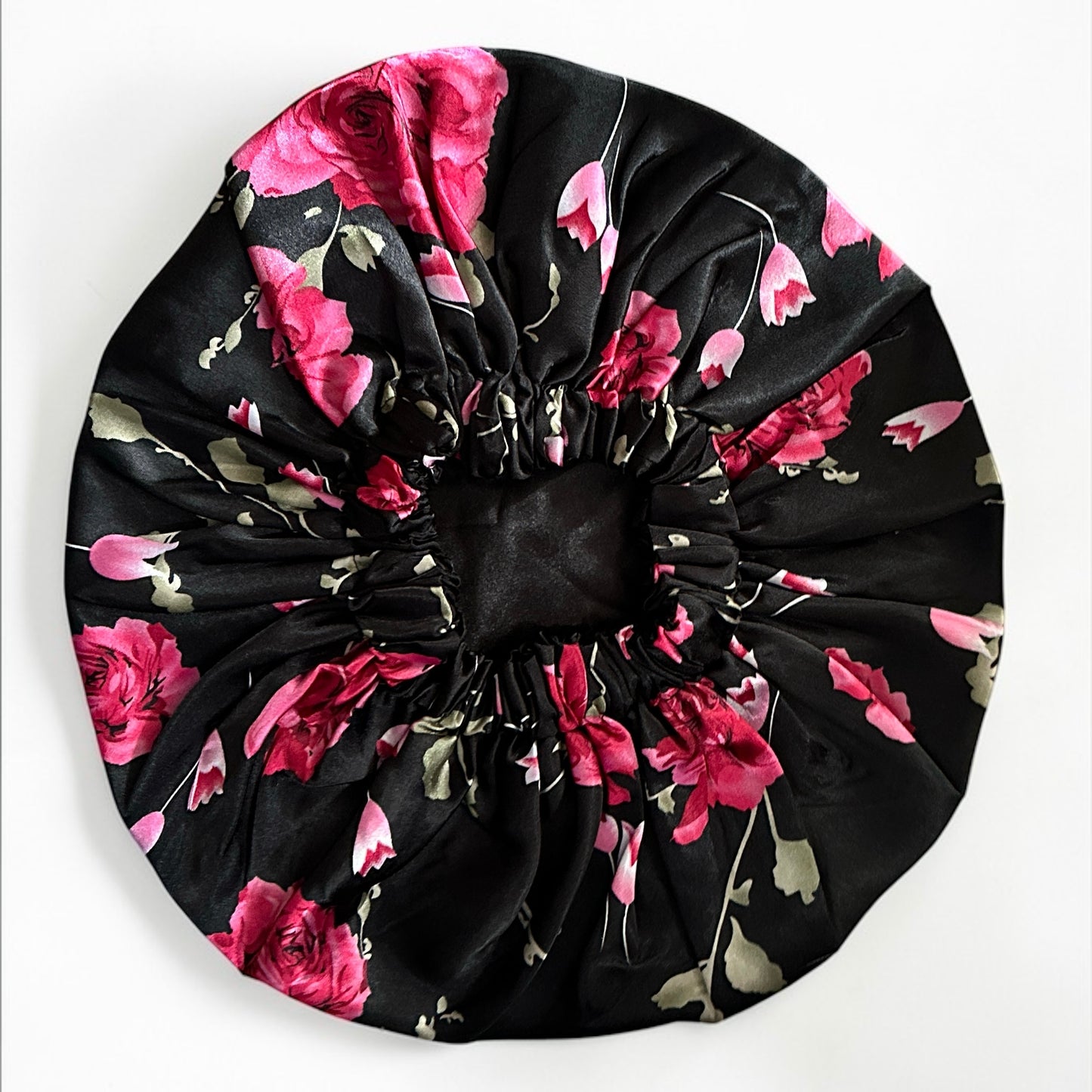 Double Layer Satin Silk Sleep Bonnet – Floral Hair Protection Cap for Braids, Locs & Natural Hair - Fatisha Boutique # Fatisha Boutique
