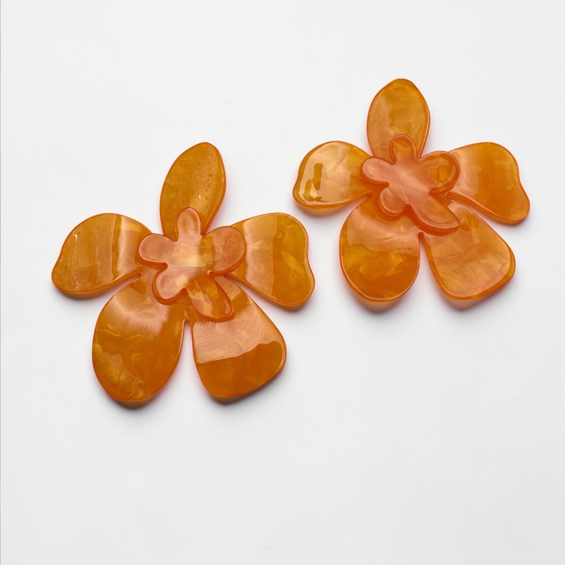 Boho Floral Acrylic Statement Earrings – Oversized Summer Drop Earrings (Multi Colour) - Fatisha Boutique #