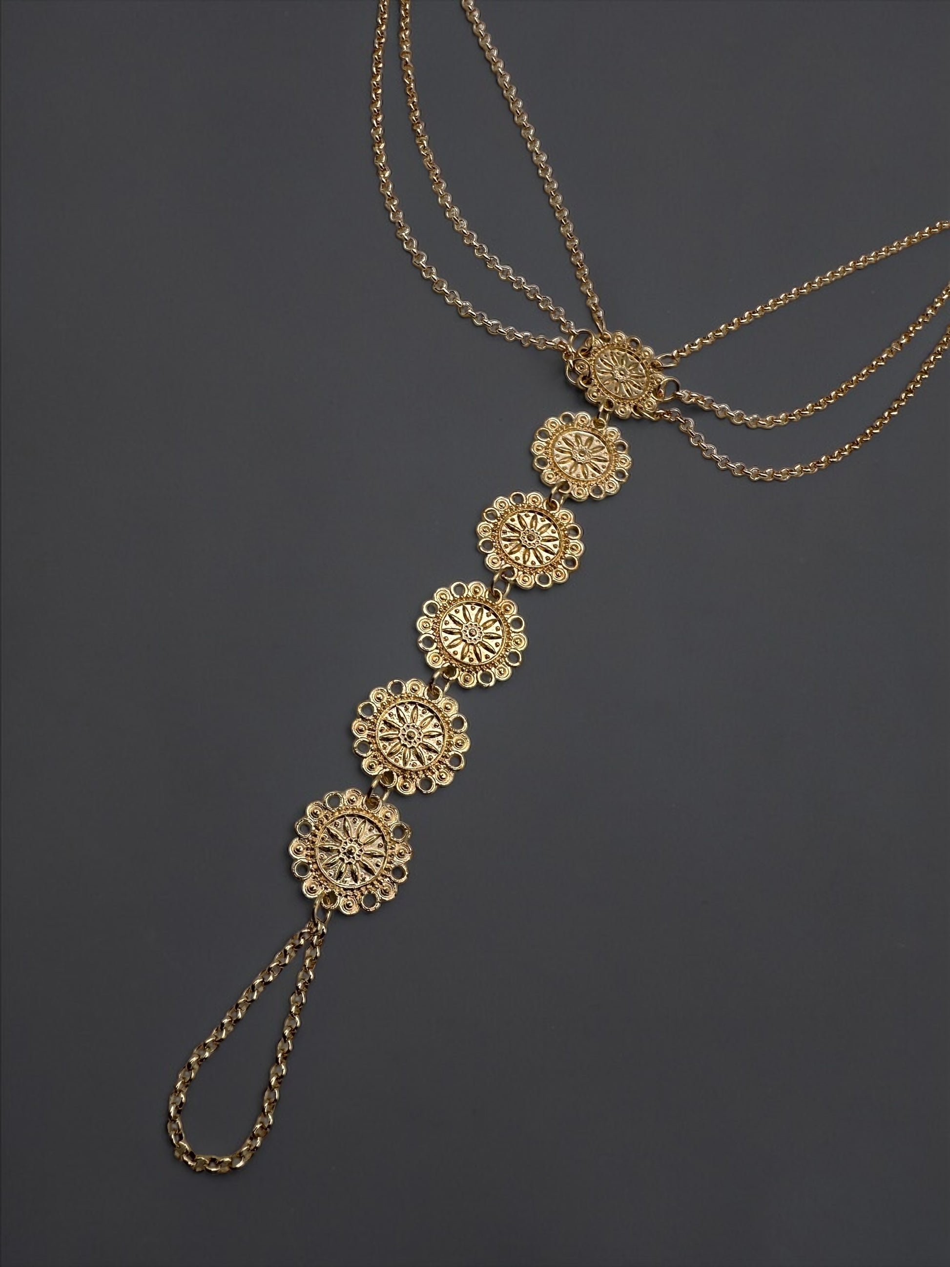 Boho Coin Barefoot Sandals (Pair) – Gold & Silver Adjustable Anklet Foot Jewellery for Beach & Bridal - Fatisha Boutique #