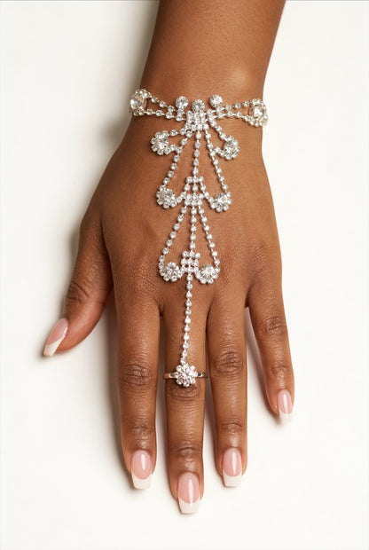 Crystal Bridal Barefoot Sandal (Single) – Gold & Silver Rhinestone Toe Anklet Foot Jewellery - Fatisha Boutique #