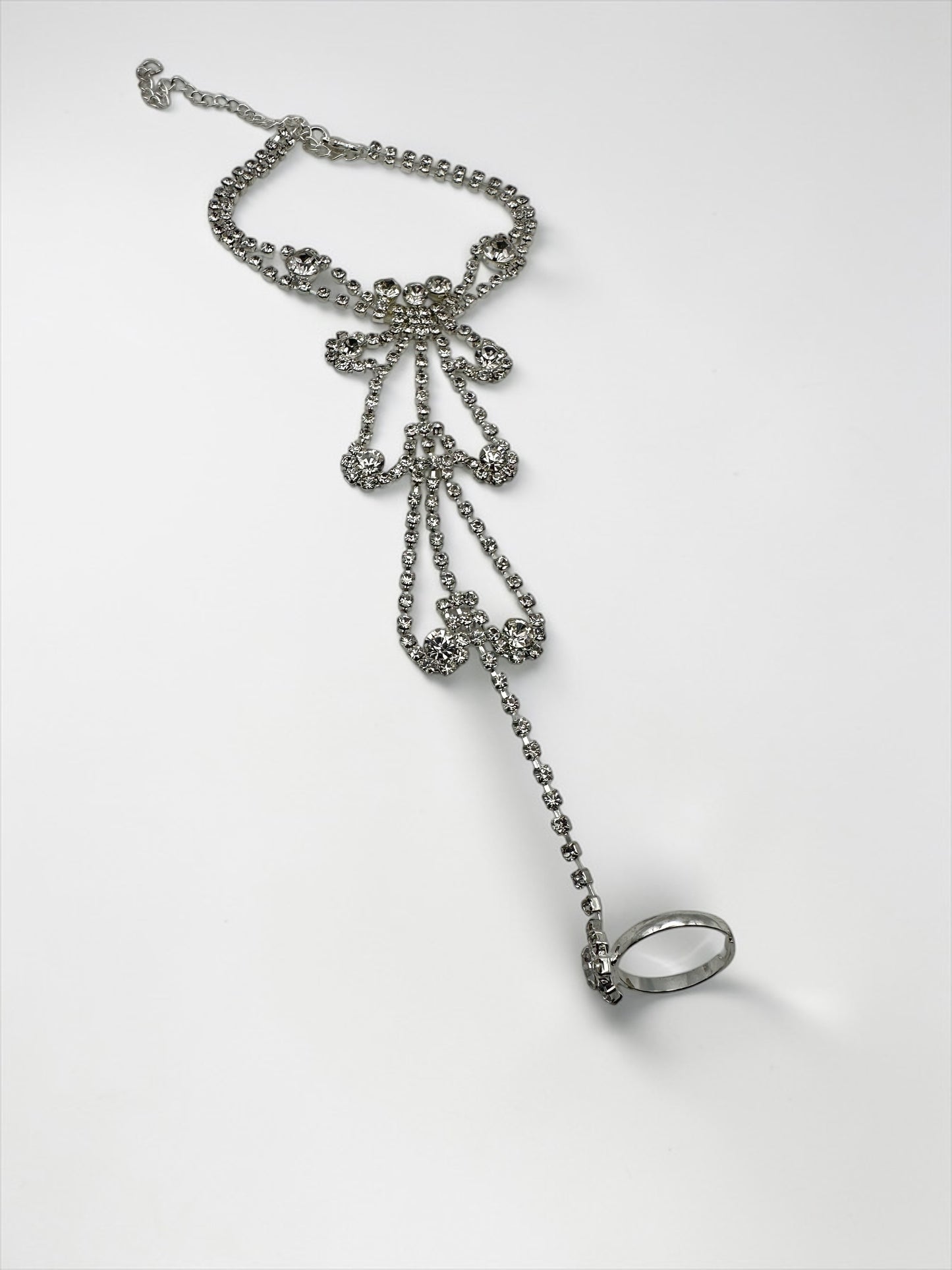 Crystal Bridal Barefoot Sandal (Single) – Gold & Silver Rhinestone Toe Anklet Foot Jewellery - Fatisha Boutique #