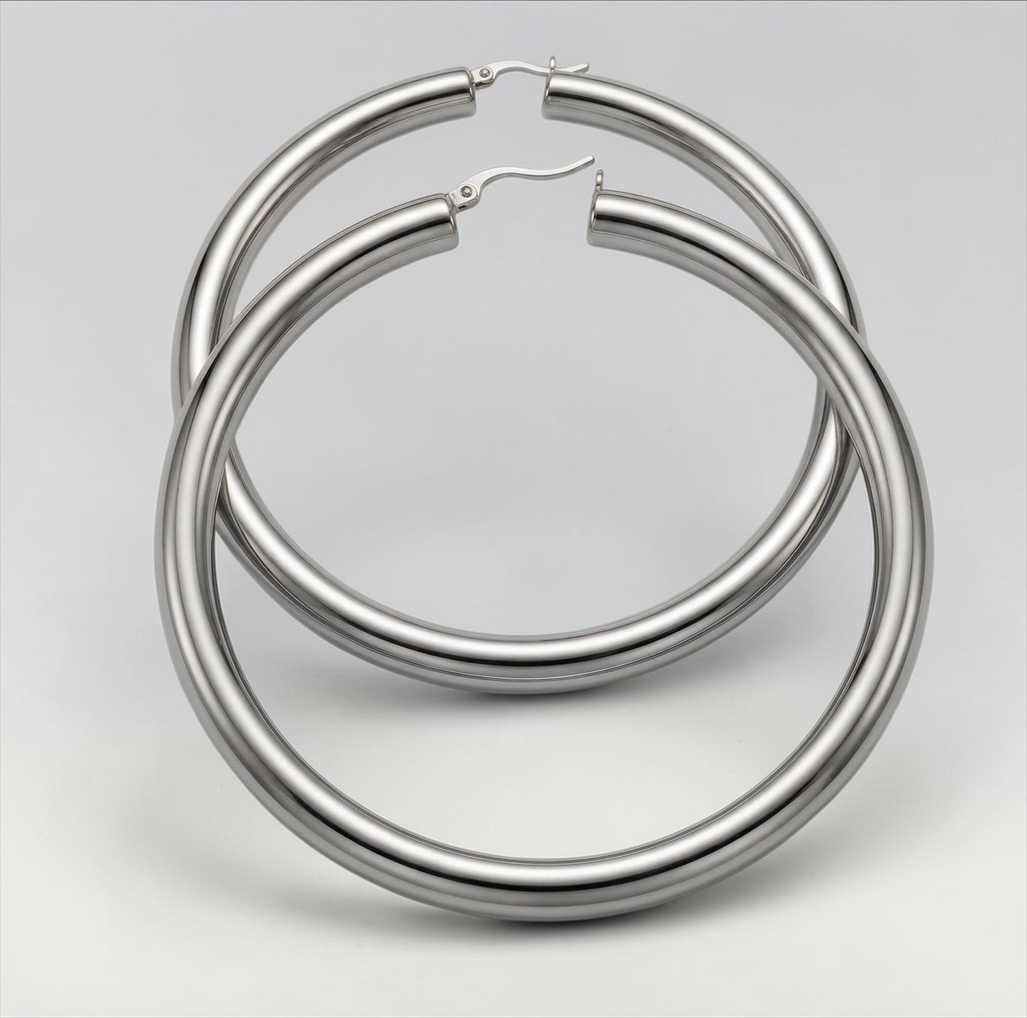 Extra-Large 11cm Classic Hoop Earrings – Lightweight Gold Statement Hoops - Fatisha Boutique #