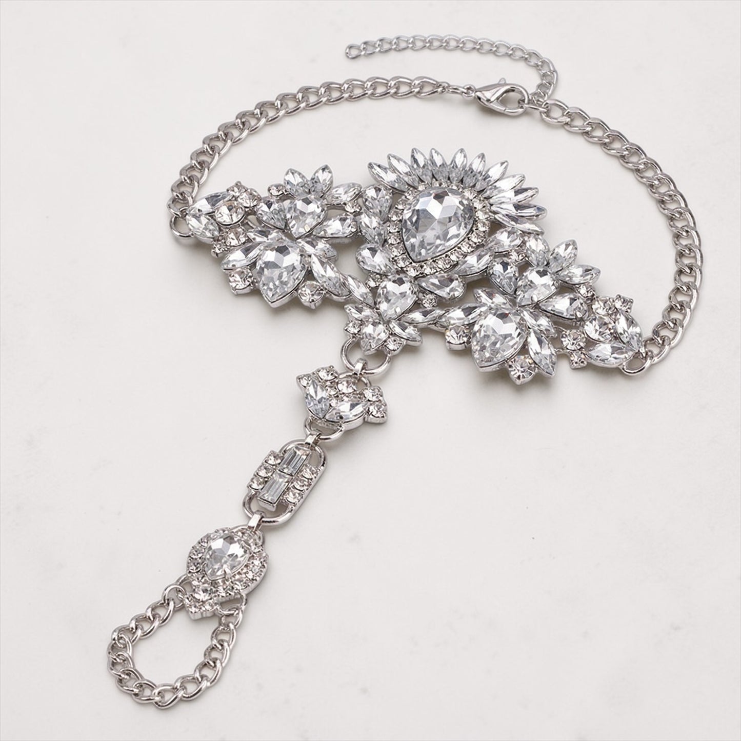 Crystal Barefoot Sandal Anklet – Bridal Barefoot Sandals, Beach Wedding Jewellery, Boho Chic Foot Jewellery - Fatisha Boutique #