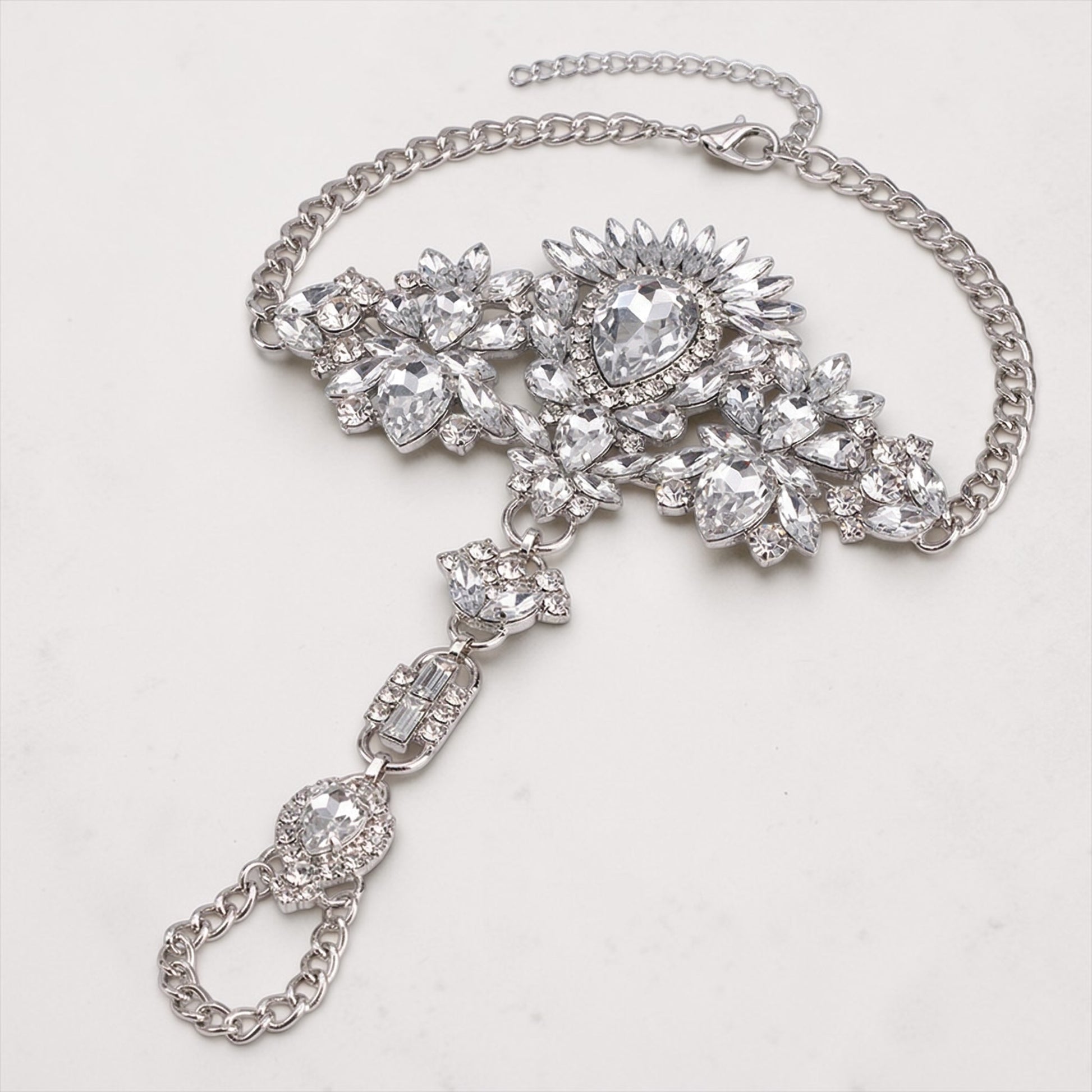 Crystal Barefoot Sandal Anklet – Bridal Barefoot Sandals, Beach Wedding Jewellery, Boho Chic Foot Jewellery - Fatisha Boutique #
