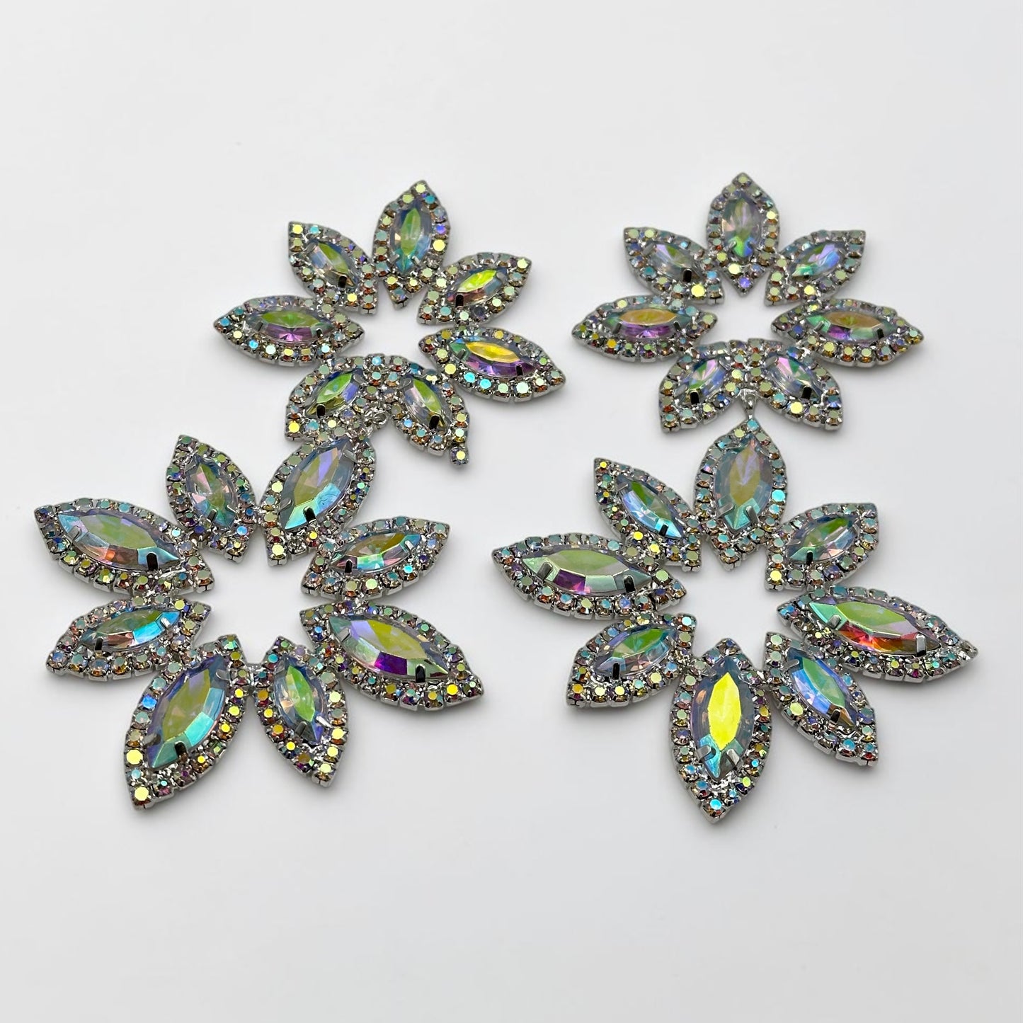 AB Crystal Statement Earrings – Oversized Rhinestone Drop Earrings in Silver | Luxury Wedding & Evening Jewellery - Fatisha Boutique #