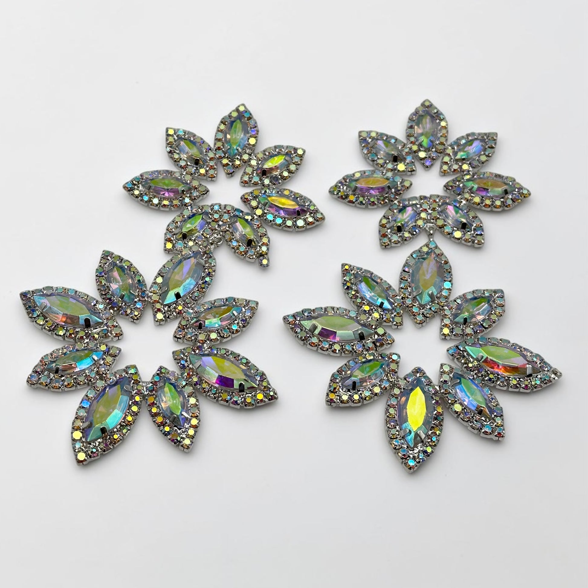 AB Crystal Statement Earrings – Oversized Rhinestone Drop Earrings in Silver | Luxury Wedding & Evening Jewellery - Fatisha Boutique #