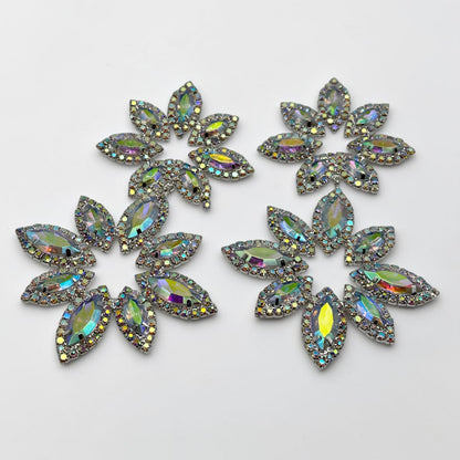 AB Crystal Statement Earrings – Oversized Rhinestone Drop Earrings in Silver | Luxury Wedding & Evening Jewellery - Fatisha Boutique #