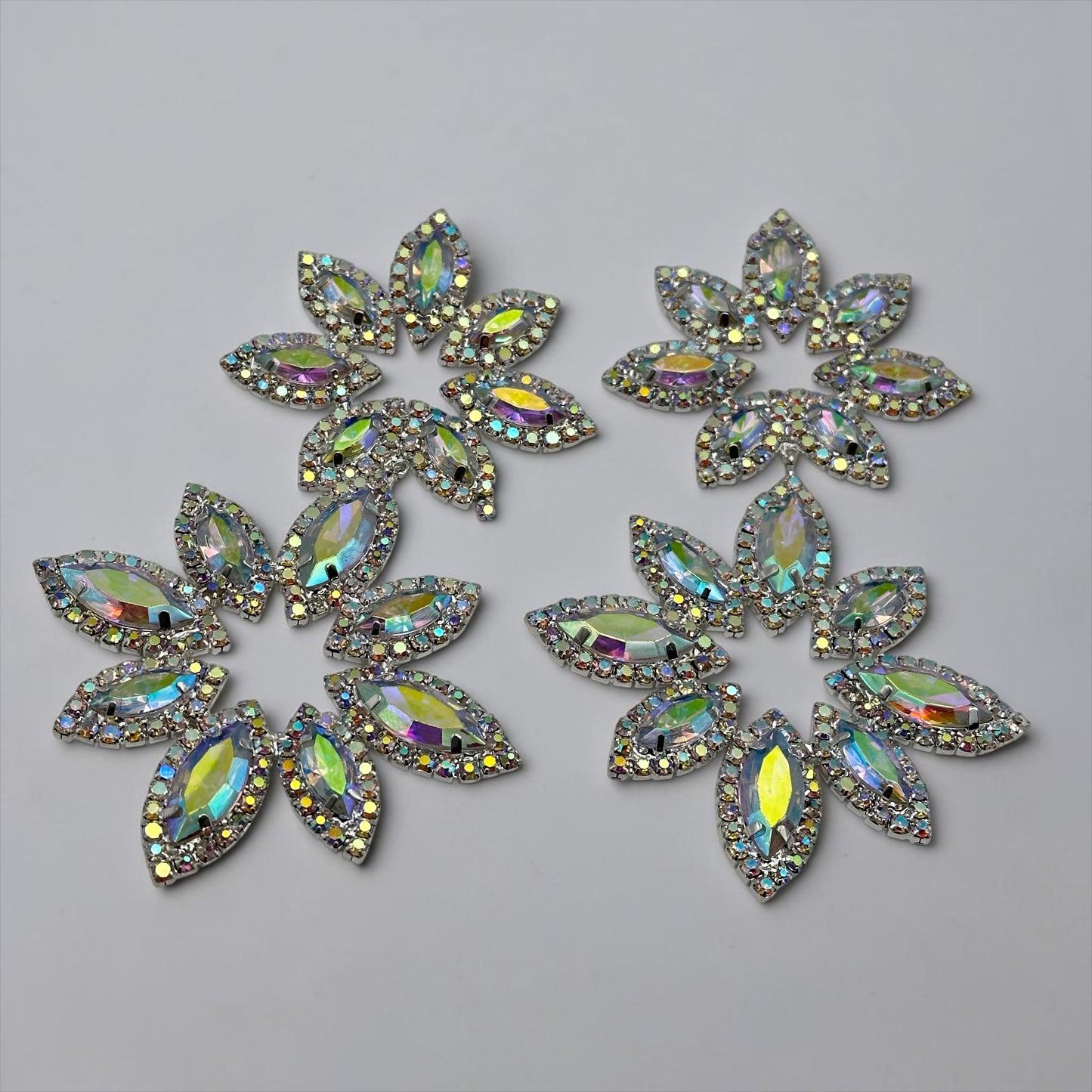 AB Crystal Statement Earrings – Oversized Rhinestone Drop Earrings in Silver | Luxury Wedding & Evening Jewellery - Fatisha Boutique #
