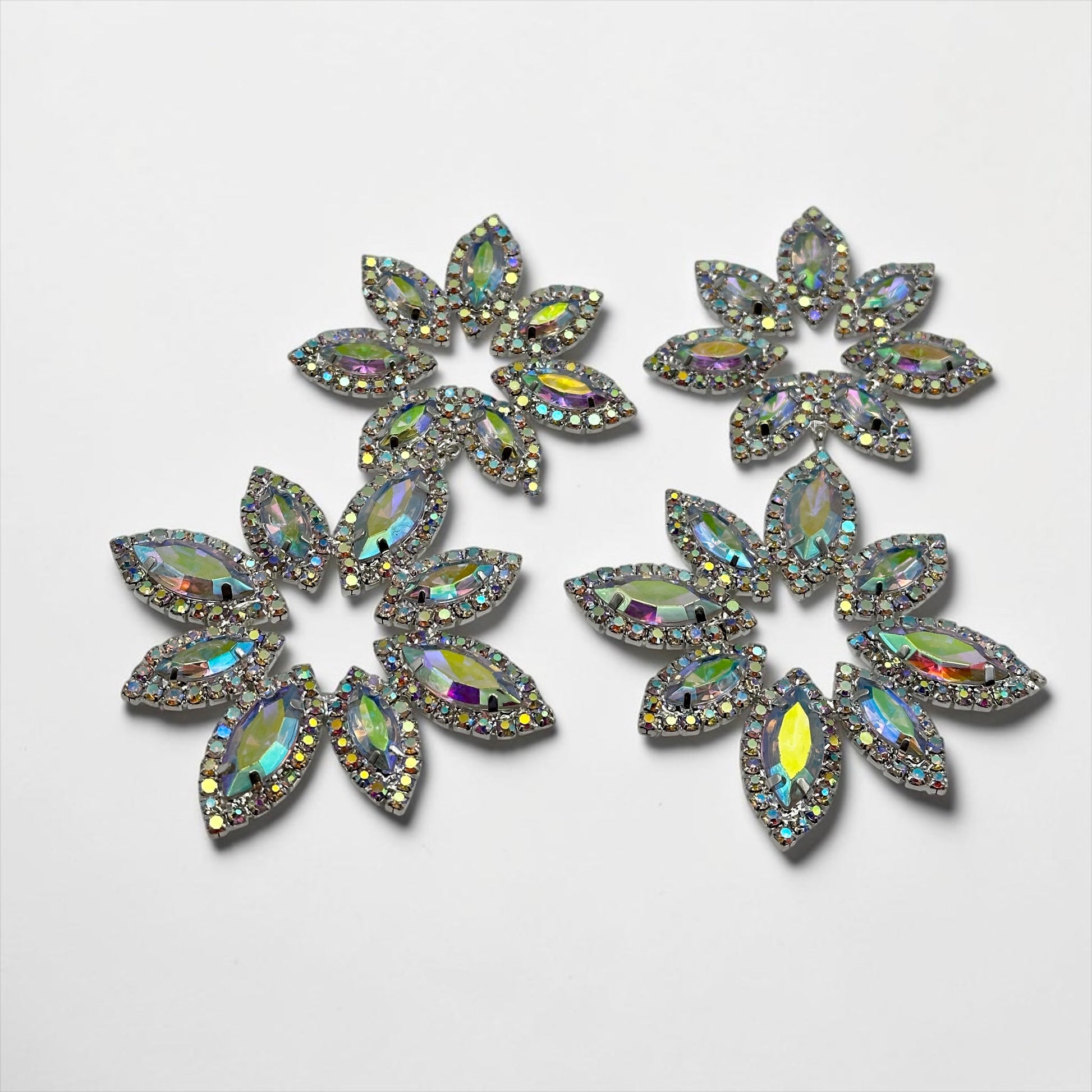 AB Crystal Statement Earrings – Oversized Rhinestone Drop Earrings in Silver | Luxury Wedding & Evening Jewellery - Fatisha Boutique #