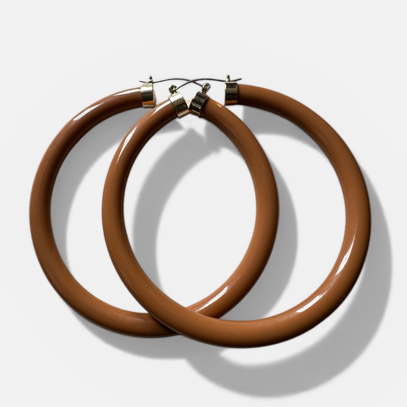 Boho Chunky Hoop Earrings – Lightweight 8cm Statement Hoops in Multiple Colours - Fatisha Boutique #