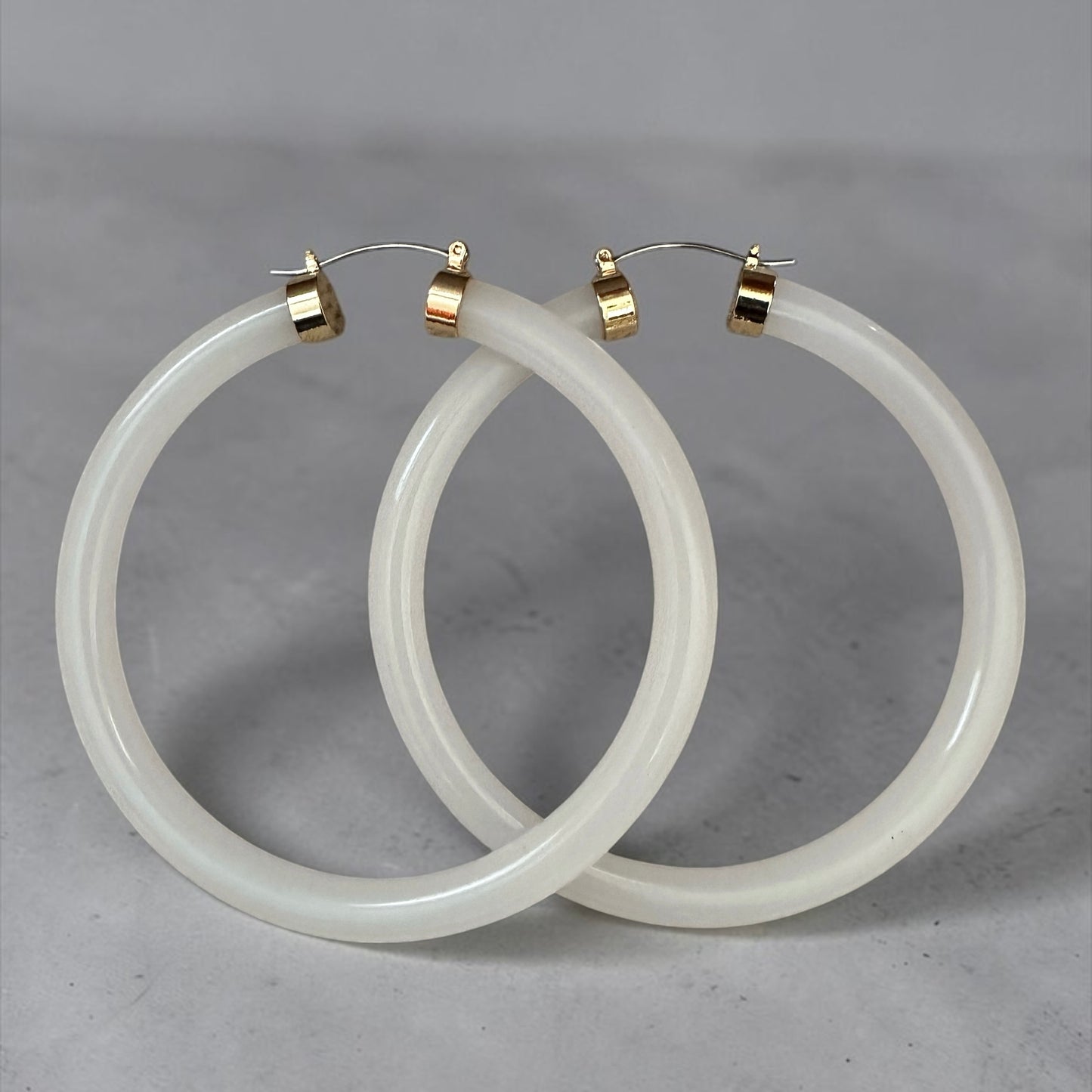 Boho Chunky Hoop Earrings – Lightweight 8cm Statement Hoops in Multiple Colours - Fatisha Boutique #