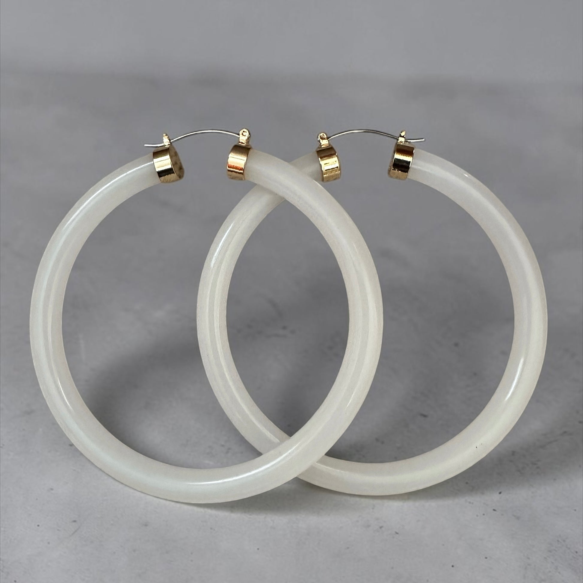 Boho Chunky Hoop Earrings – Lightweight 8cm Statement Hoops in Multiple Colours - Fatisha Boutique #