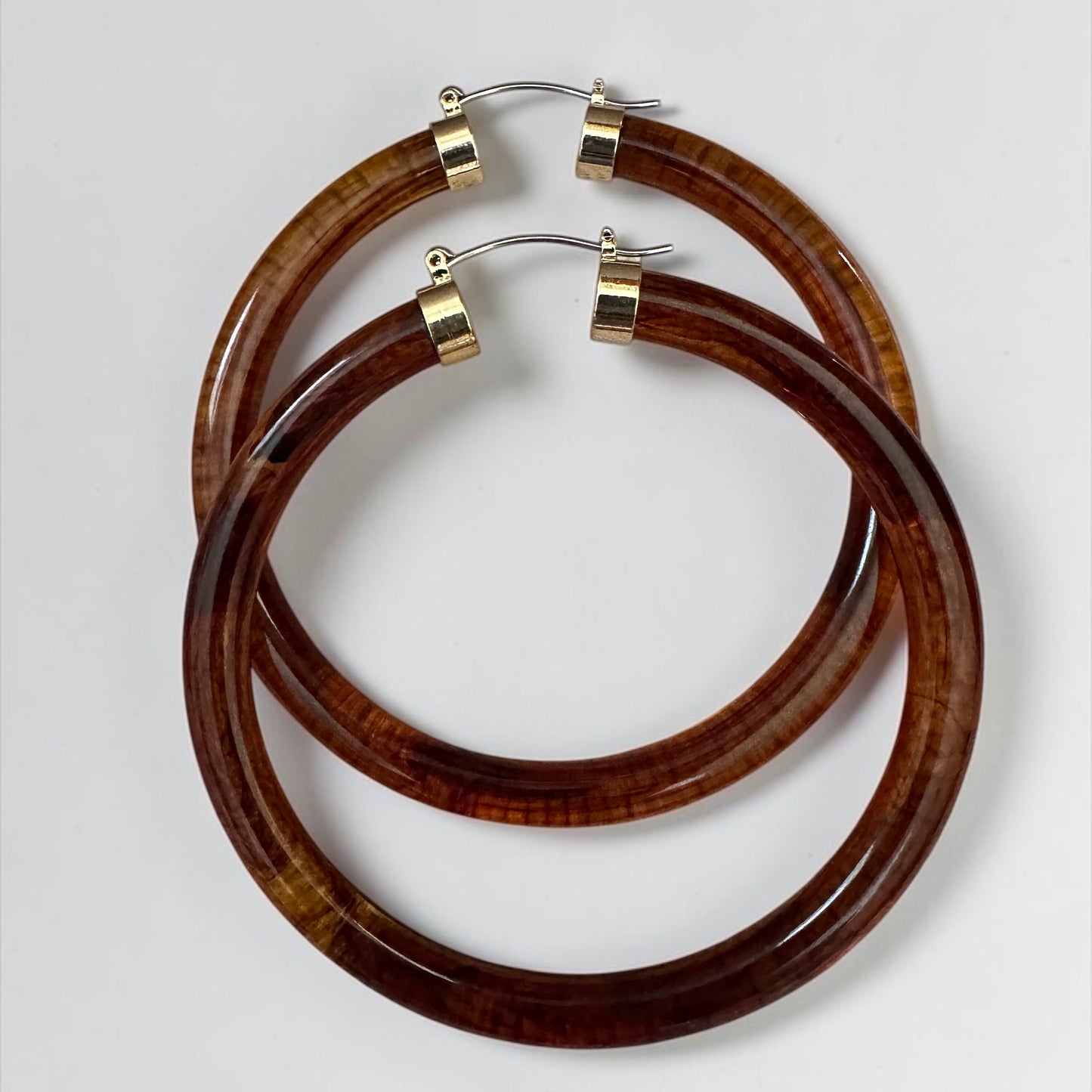 Boho Chunky Hoop Earrings – Lightweight 8cm Statement Hoops in Multiple Colours - Fatisha Boutique #