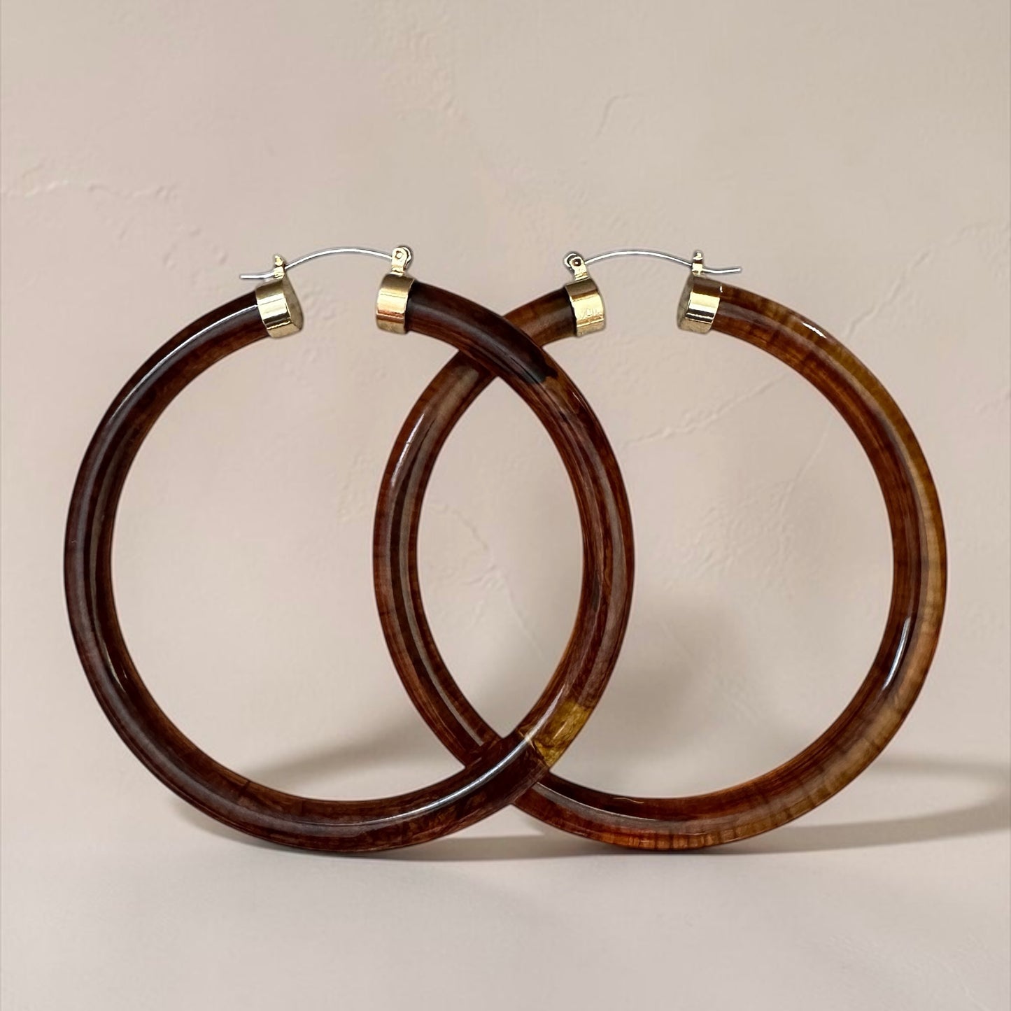 Boho Chunky Hoop Earrings – Lightweight 8cm Statement Hoops in Multiple Colours - Fatisha Boutique #