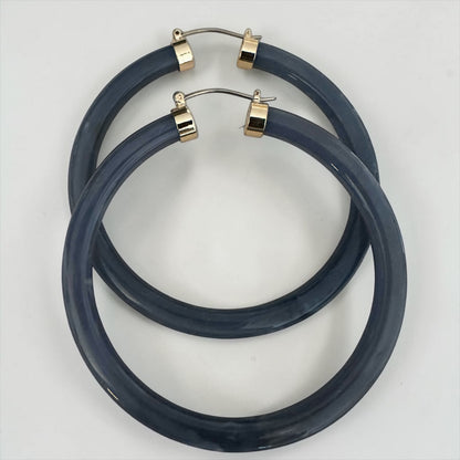 Boho Chunky Hoop Earrings – Lightweight 8cm Statement Hoops in Multiple Colours - Fatisha Boutique #
