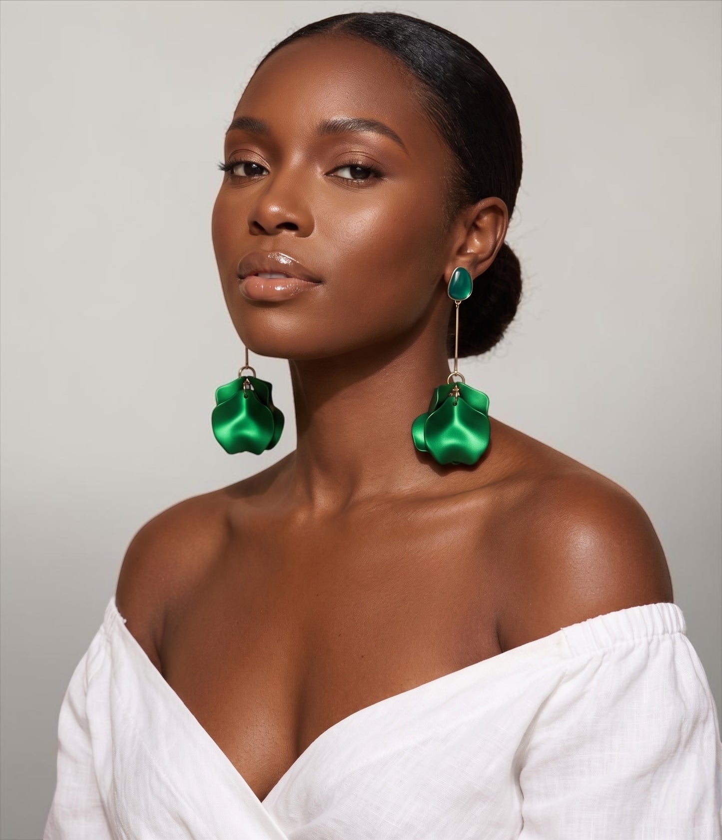 Long Boho Petal Drop Earrings – Lightweight Acrylic Floral Statement Dangles for Women - Fatisha Boutique #