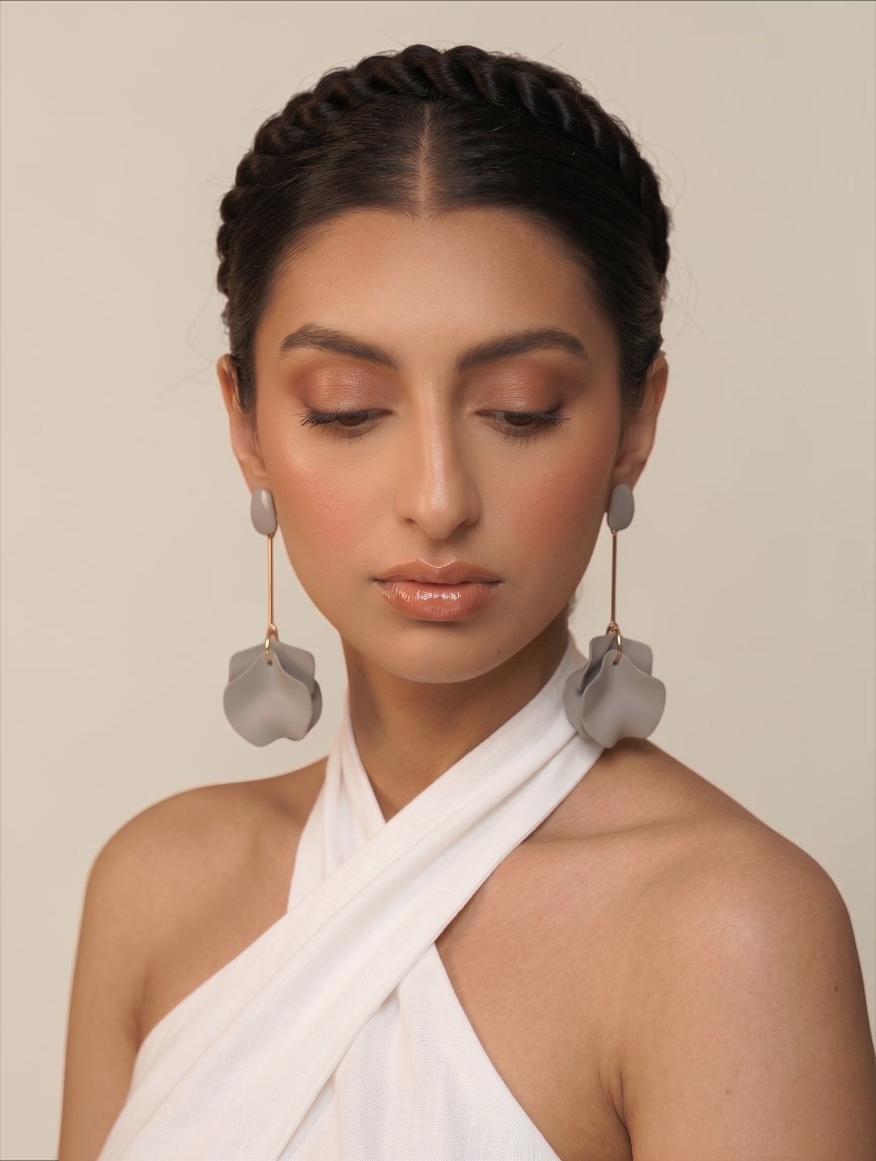 Long Boho Petal Drop Earrings – Lightweight Acrylic Floral Statement Dangles for Women - Fatisha Boutique #