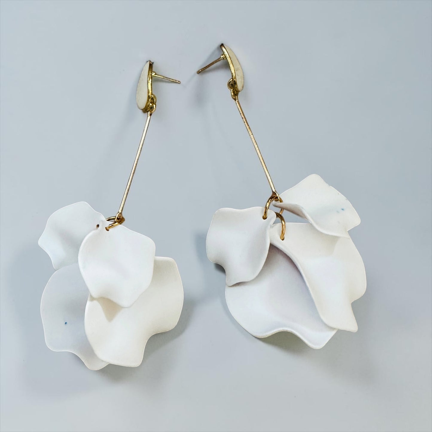 Long Boho Petal Drop Earrings – Lightweight Acrylic Floral Statement Dangles for Women - Fatisha Boutique #