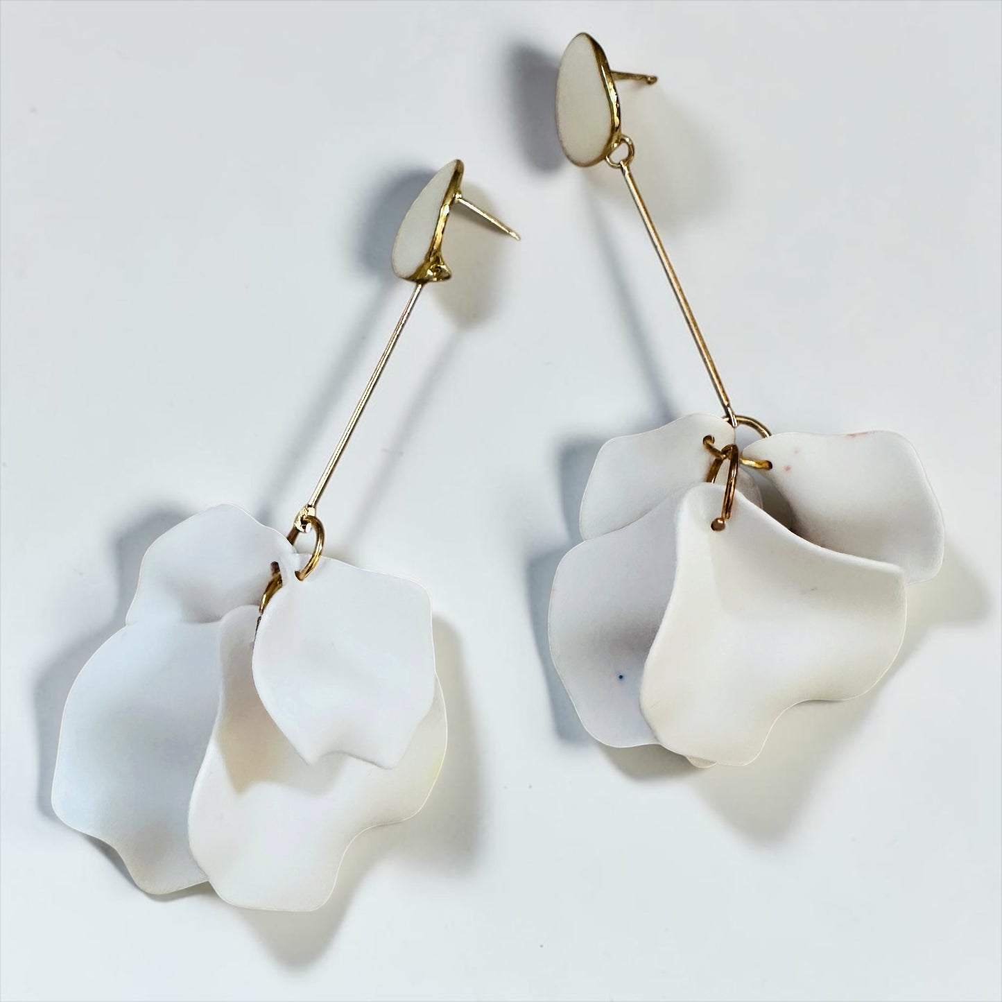 Long Boho Petal Drop Earrings – Lightweight Acrylic Floral Statement Dangles for Women - Fatisha Boutique #
