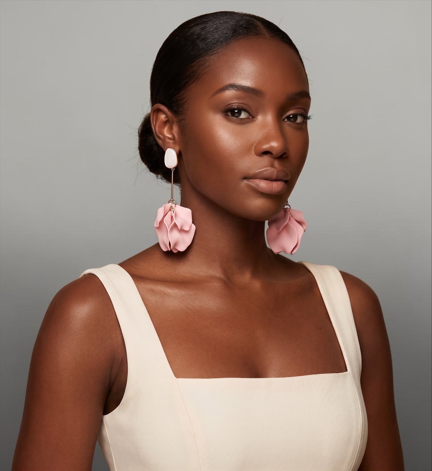 Long Boho Petal Drop Earrings – Lightweight Acrylic Floral Statement Dangles for Women - Fatisha Boutique #