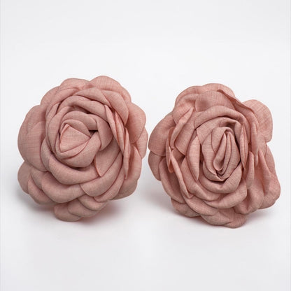 Pink Rose Statement Earrings – Oversized Floral Drop Earrings for Women - Fatisha Boutique #