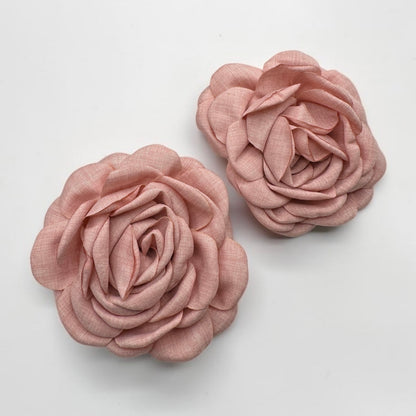 Pink Rose Statement Earrings – Oversized Floral Drop Earrings for Women - Fatisha Boutique #