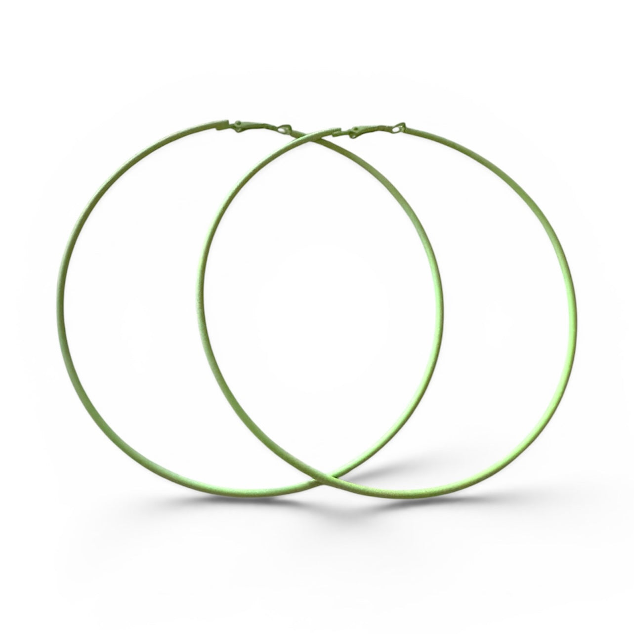 10cm Colourful Hoop Earrings – Large Lightweight Retro Statement Hoops for Women - Fatisha Boutique #
