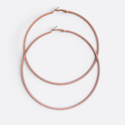 10cm Colourful Hoop Earrings – Large Lightweight Retro Statement Hoops for Women - Fatisha Boutique #