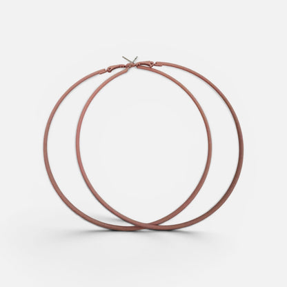 10cm Colourful Hoop Earrings – Large Lightweight Retro Statement Hoops for Women - Fatisha Boutique #
