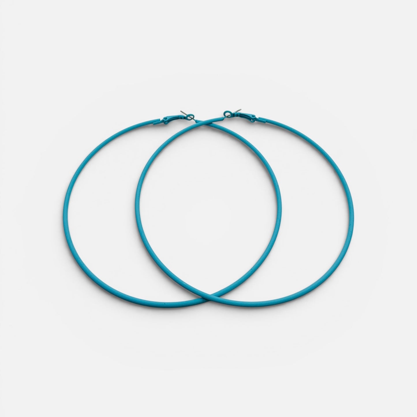 10cm Colourful Hoop Earrings – Large Lightweight Retro Statement Hoops for Women - Fatisha Boutique #