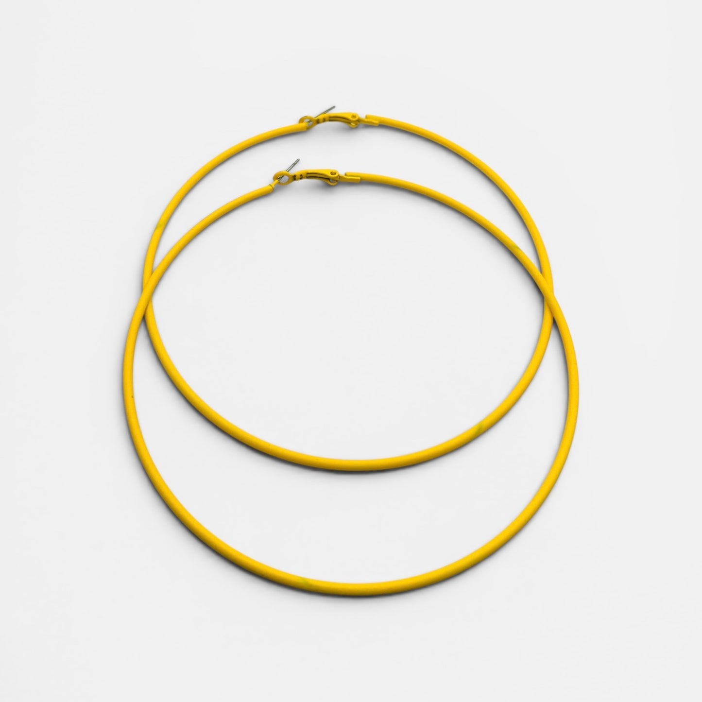 10cm Colourful Hoop Earrings – Large Lightweight Retro Statement Hoops for Women - Fatisha Boutique #