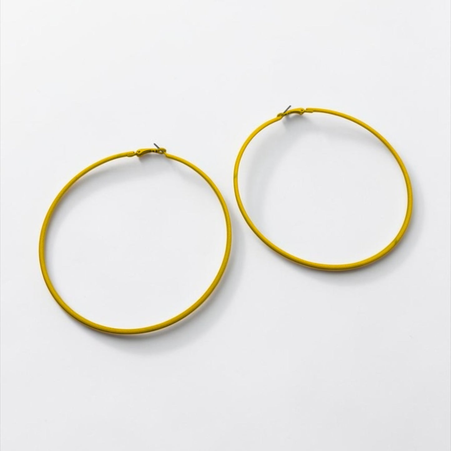 10cm Colourful Hoop Earrings – Large Lightweight Retro Statement Hoops for Women - Fatisha Boutique #