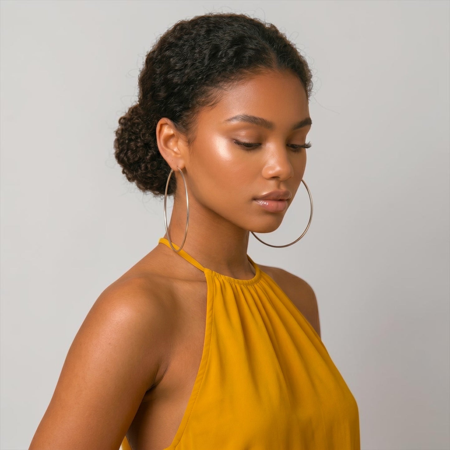 10cm Gold & Silver Hoop Earrings – Classic Large Lightweight Everyday Hoops - Fatisha Boutique #
