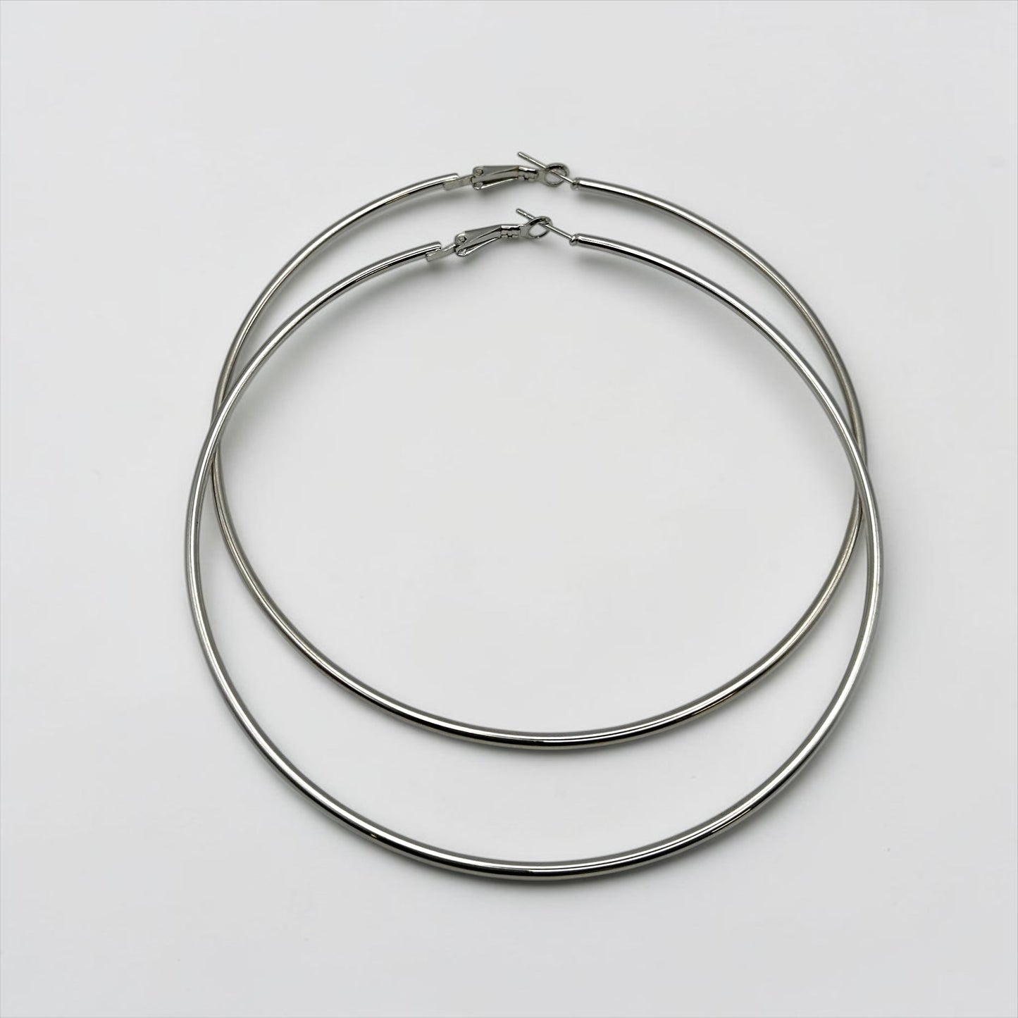 10cm Gold & Silver Hoop Earrings – Classic Large Lightweight Everyday Hoops - Fatisha Boutique #