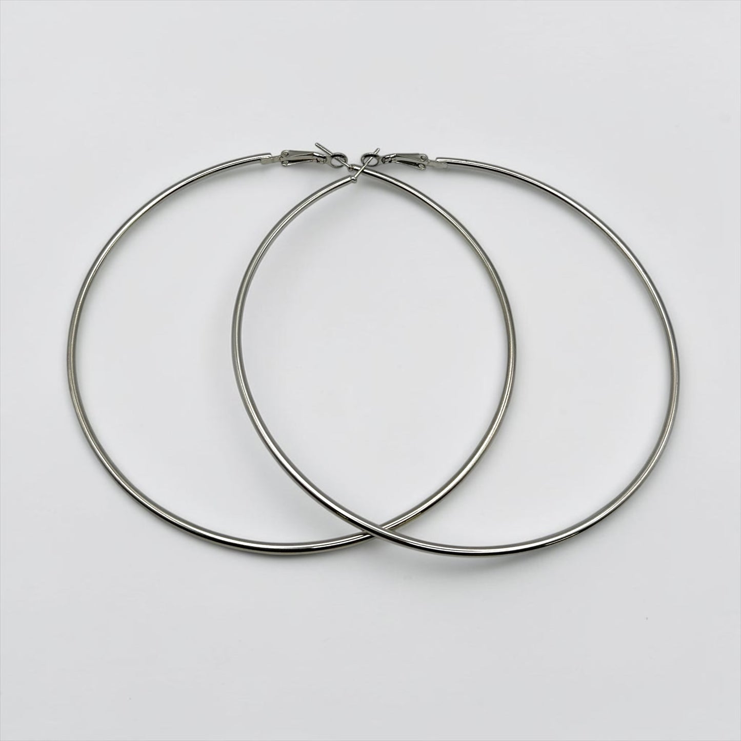10cm Gold & Silver Hoop Earrings – Classic Large Lightweight Everyday Hoops - Fatisha Boutique #