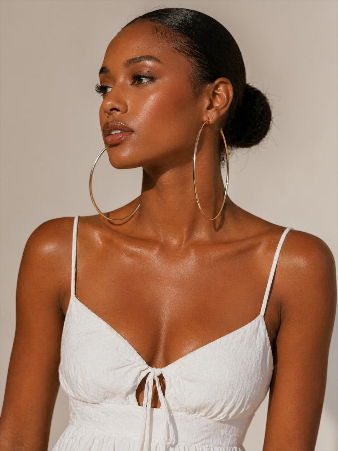 Oversized 12cm Gold Hoop Earrings – Bold Statement Hoops - Fatisha Boutique #