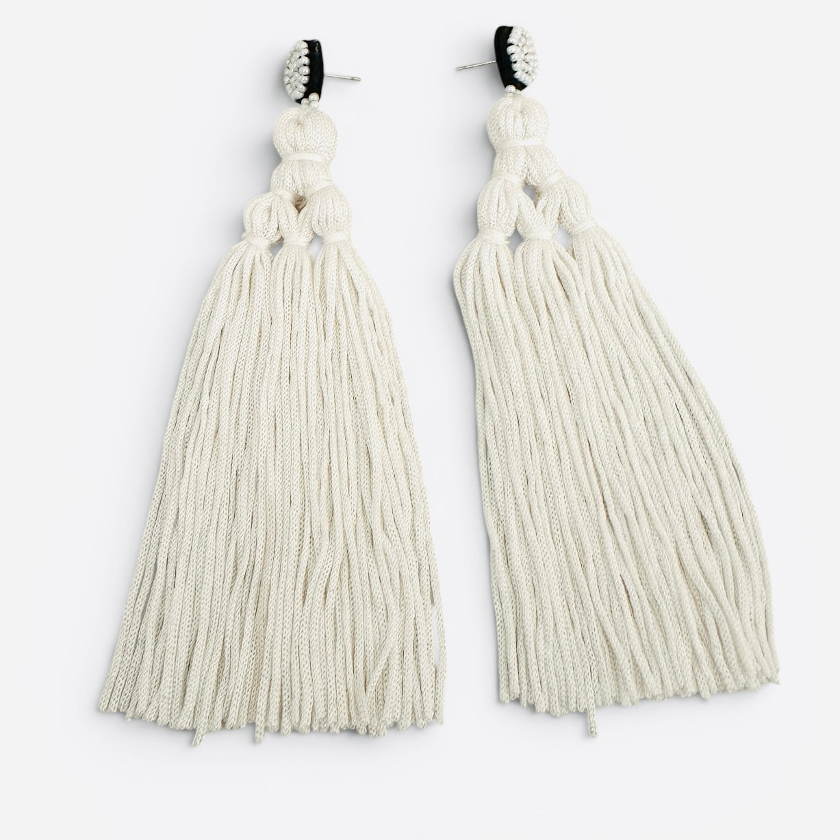 Boho Long Tassel Earrings – Beaded Statement Drop for Women - Fatisha Boutique #