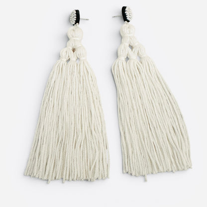 Boho Long Tassel Earrings – Beaded Statement Drop for Women - Fatisha Boutique #