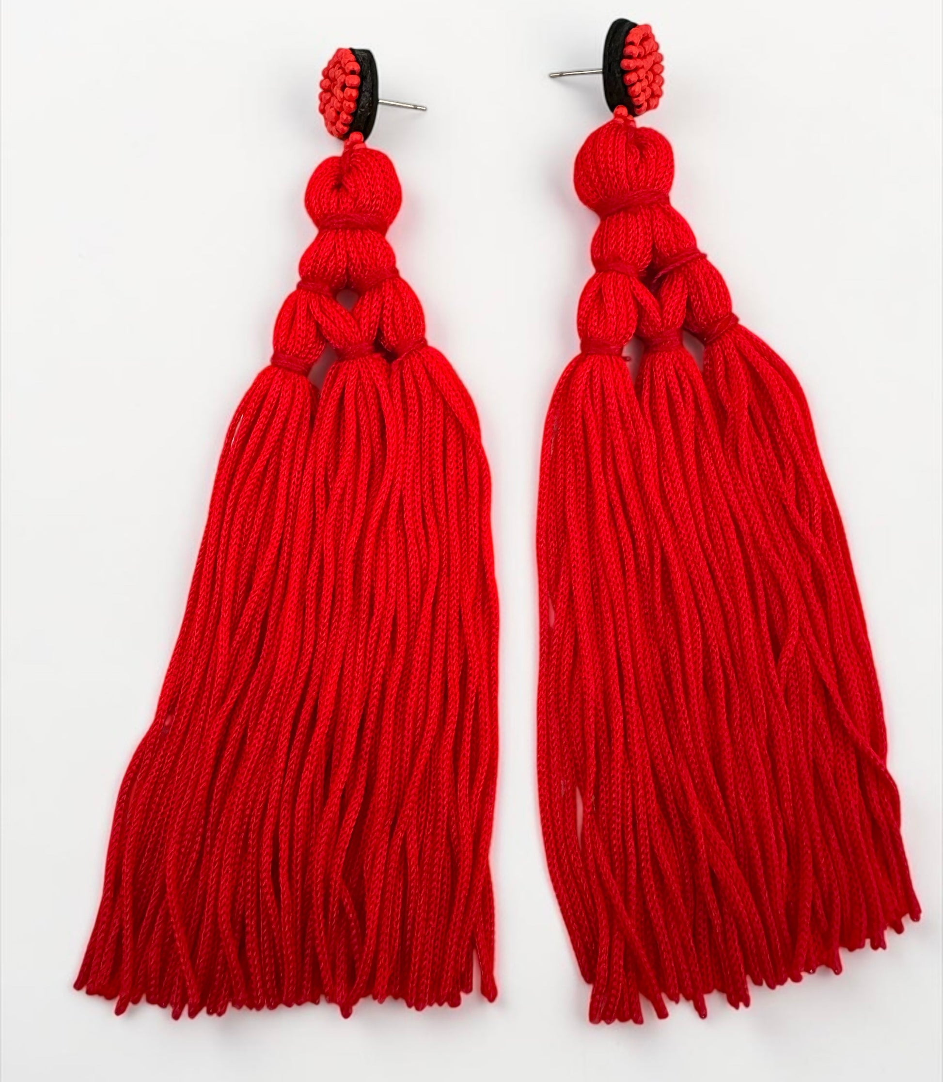 Boho Long Tassel Earrings – Beaded Statement Drop for Women - Fatisha Boutique #