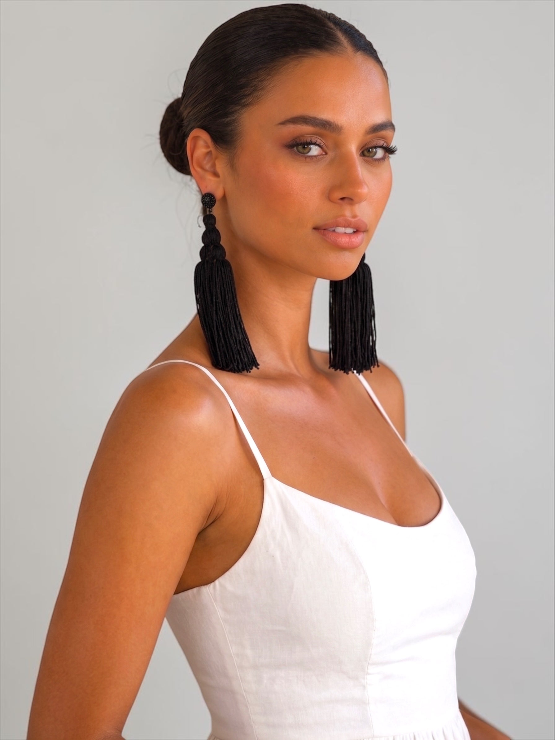Boho Long Tassel Earrings – Beaded Statement Drop for Women - Fatisha Boutique #