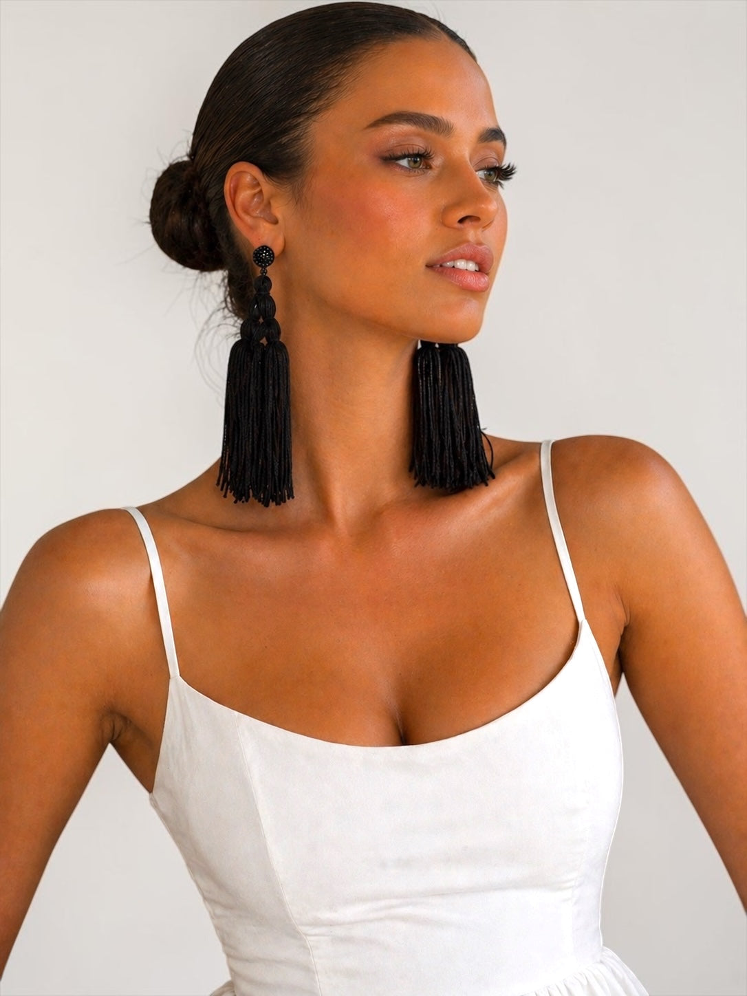 Boho Long Tassel Earrings – Beaded Statement Drop for Women - Fatisha Boutique #