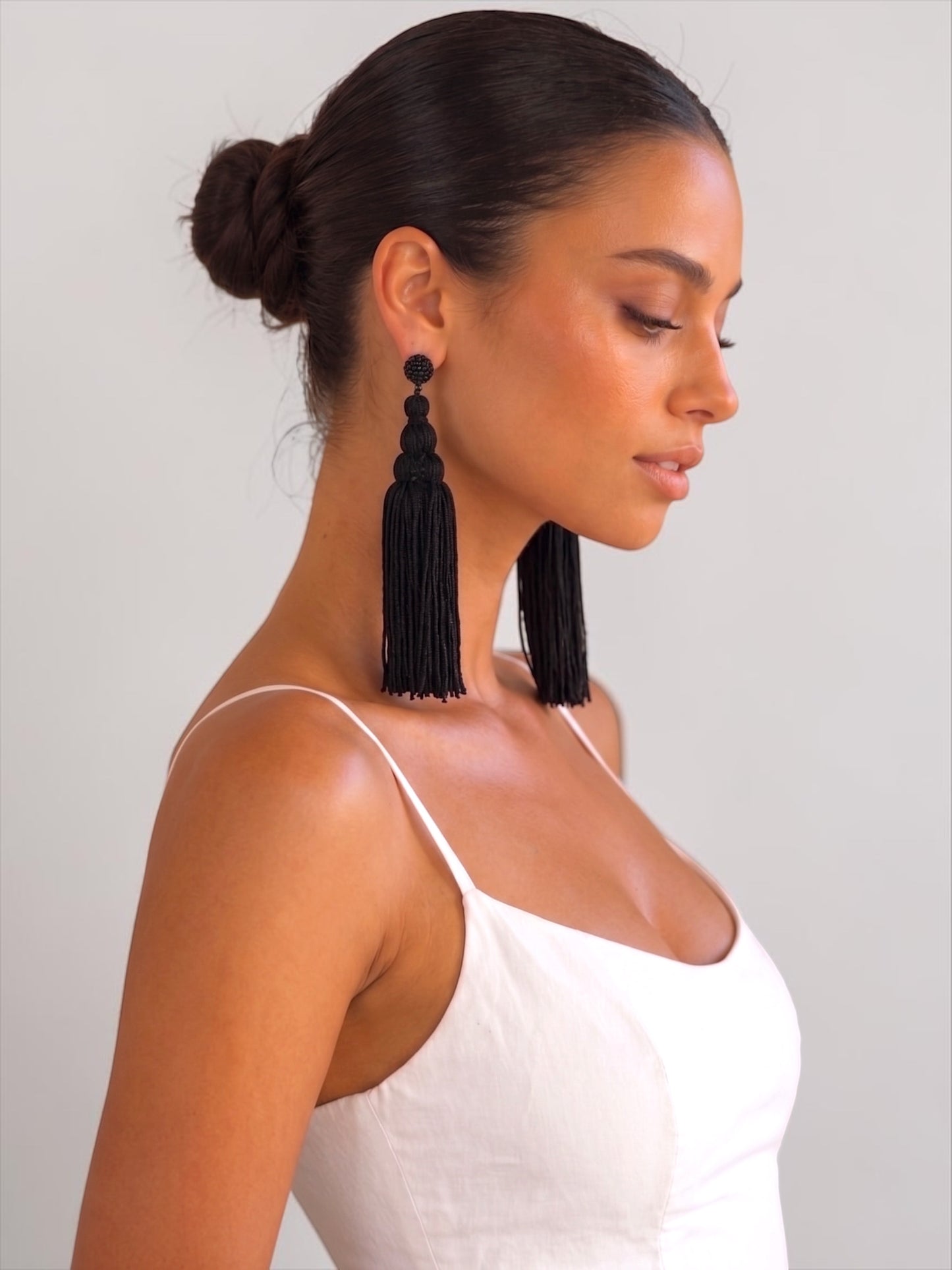 Boho Long Tassel Earrings – Beaded Statement Drop for Women - Fatisha Boutique #