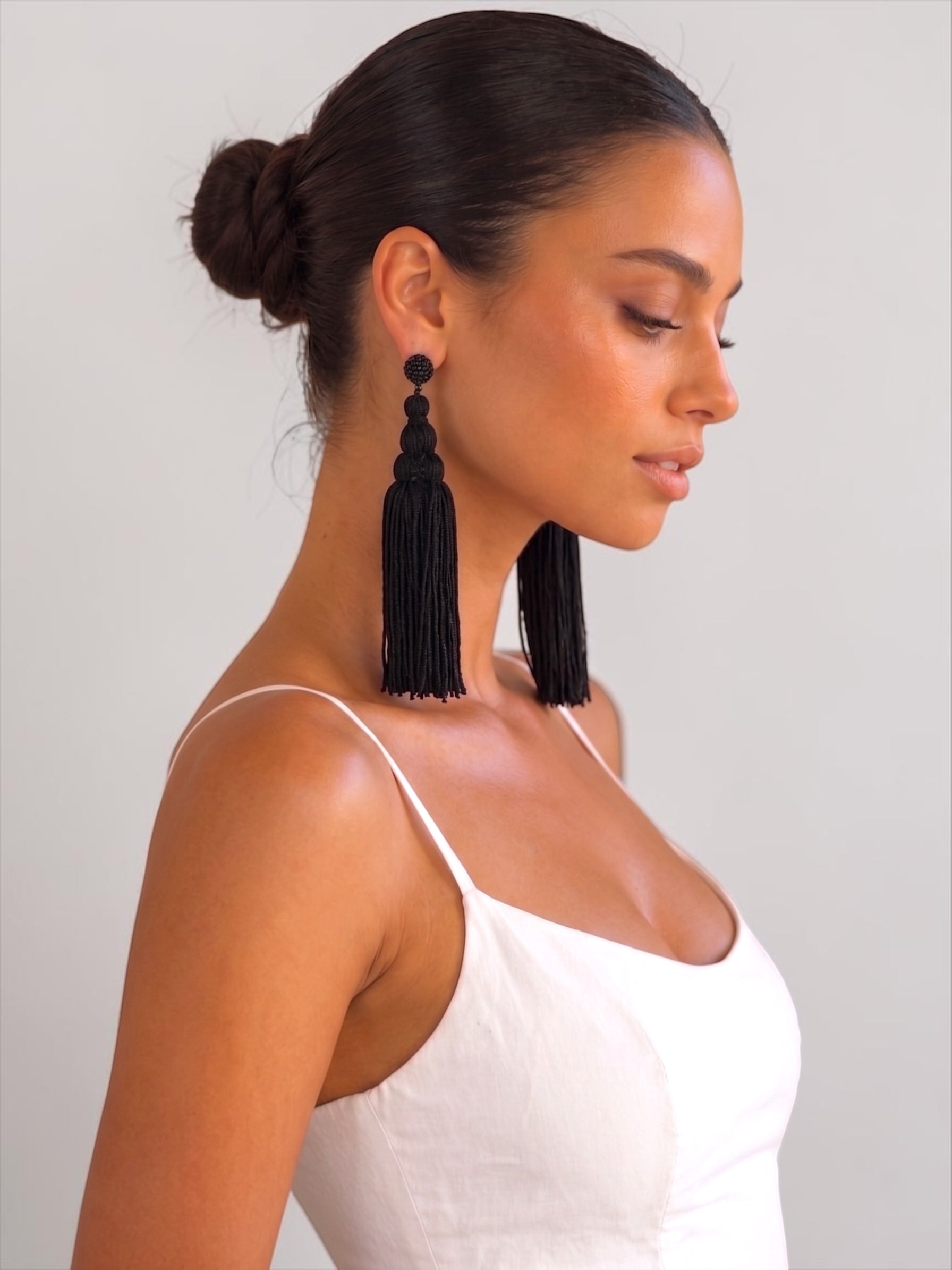 Boho Long Tassel Earrings – Beaded Statement Drop for Women - Fatisha Boutique #