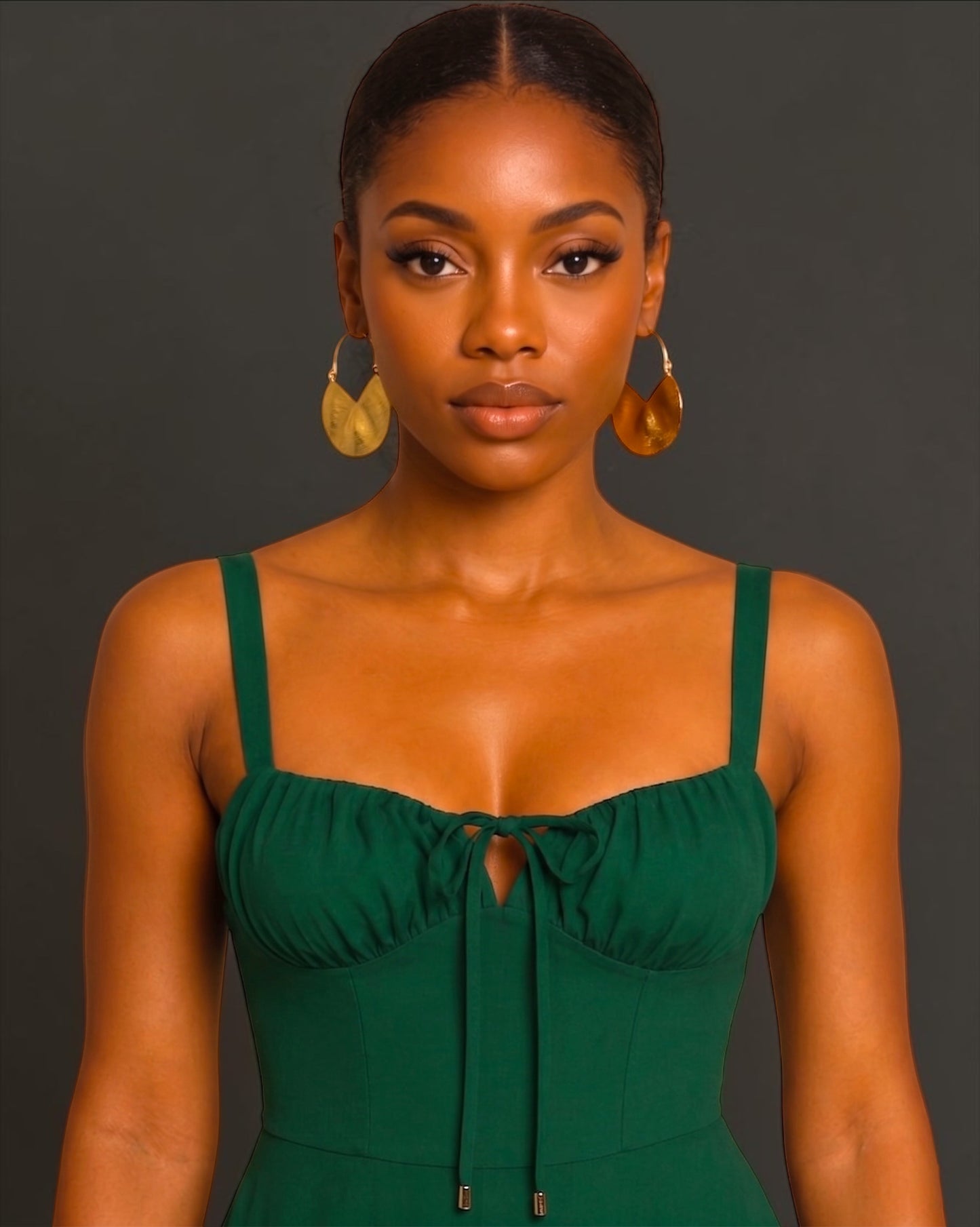 Textured Brass Disc Drop Earrings – Gold & Silver Statement - Fatisha Boutique #