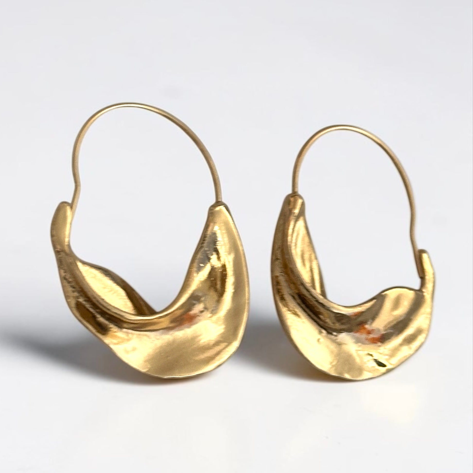 Sculptural Drop Earrings – Gold & Silver Modern Statement - Fatisha Boutique #
