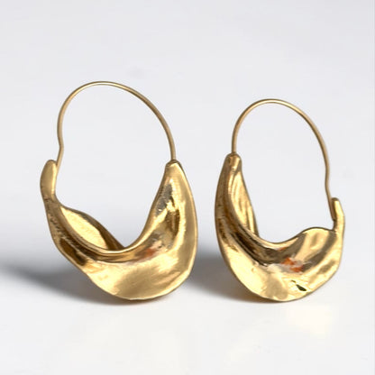 Sculptural Drop Earrings – Gold & Silver Modern Statement - Fatisha Boutique #