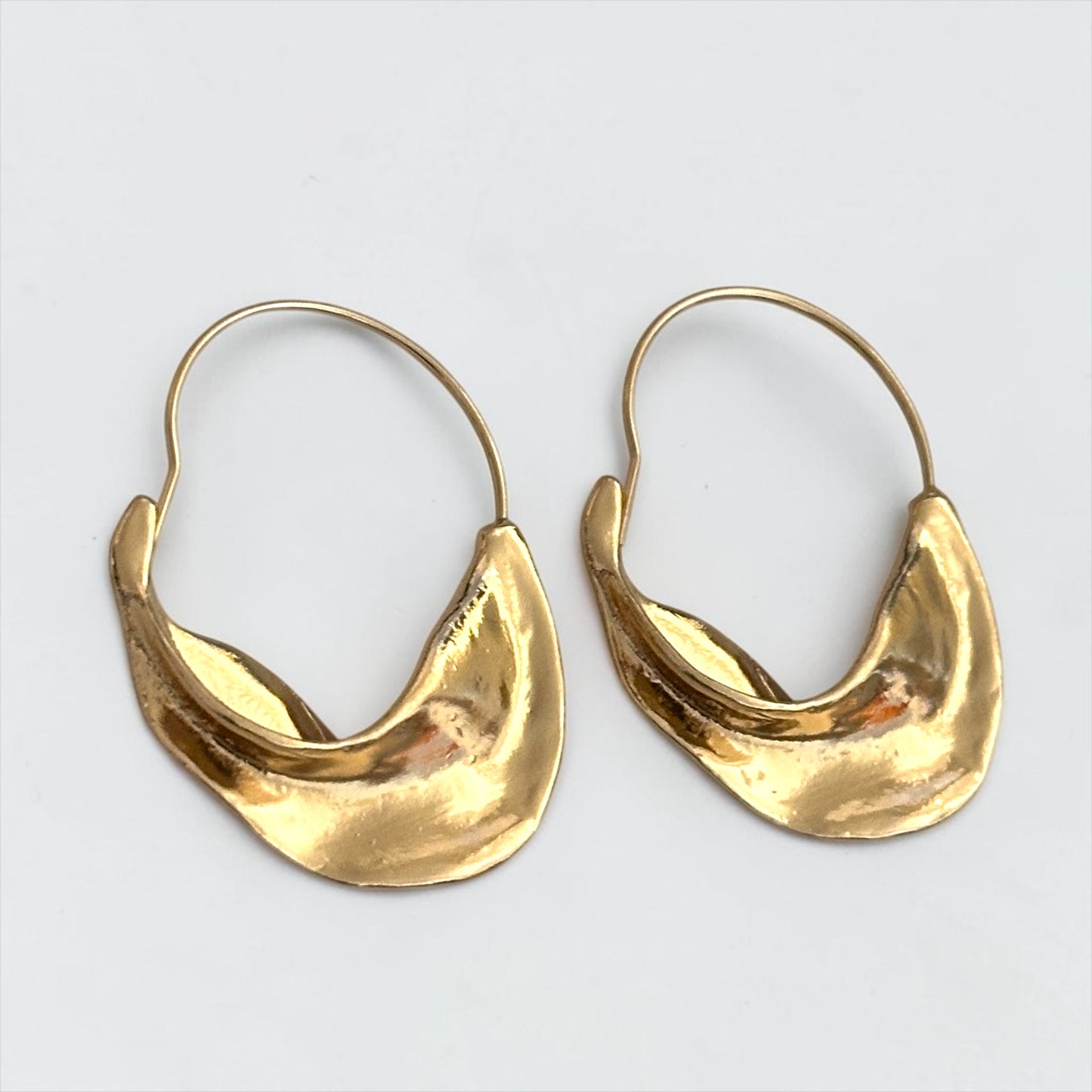Sculptural Drop Earrings – Gold & Silver Modern Statement - Fatisha Boutique #