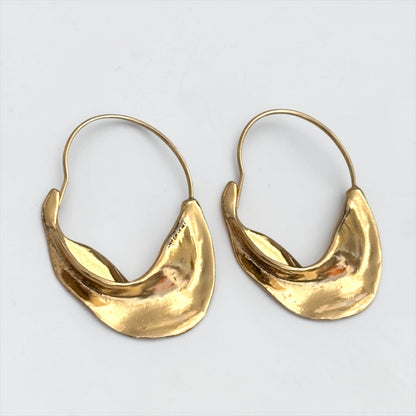 Sculptural Drop Earrings – Gold & Silver Modern Statement - Fatisha Boutique #